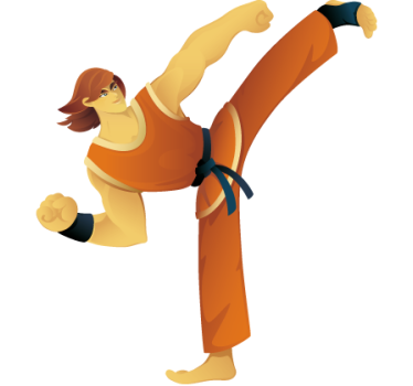 Adesivo bambini lottatore karate - TenStickers