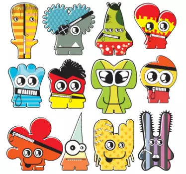 Adesivo bambini misto mostri - TenStickers