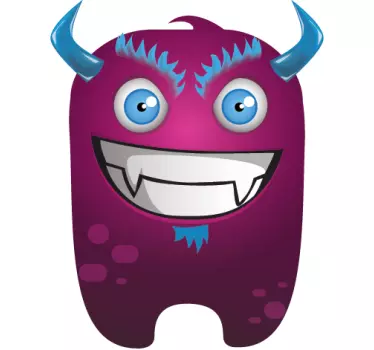 Adesivo bambini mostriciattolo viola - TenStickers