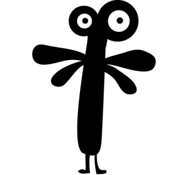 Adesivo bambini mostro con ali - TenStickers