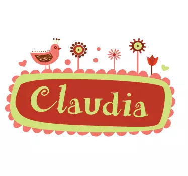 Adesivo bambini nome personalizzato - TenStickers