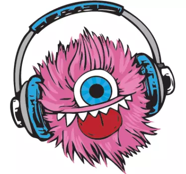 Adesivo bambini palla di pelo rosa - TenStickers