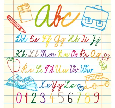Adesivo bambini quaderno abc - TenStickers