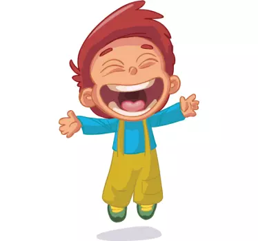 Adesivo bambini salto con sorriso - TenStickers