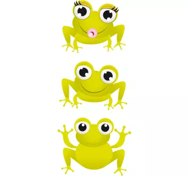 Adesivo bambini tre rane - TenStickers