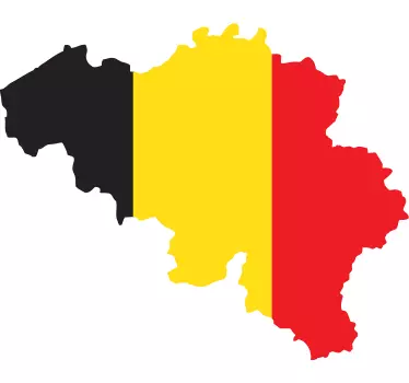 Adesivo bandiera del Belgio - TenStickers