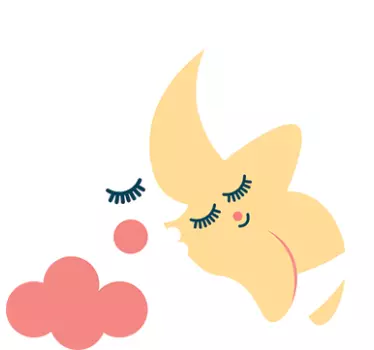 Adesivo bebè luna e stella - TenStickers