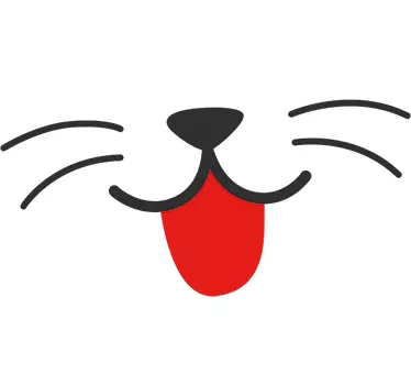 Adesivo bocca e naso di gatto - TenStickers