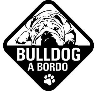 Adesivo Bulldog a bordo - TenStickers