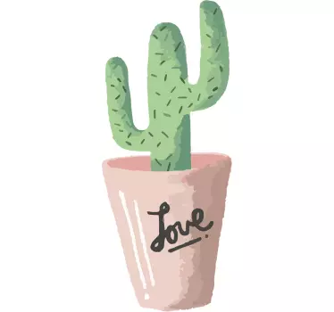 Sticker cactus love - TenStickers
