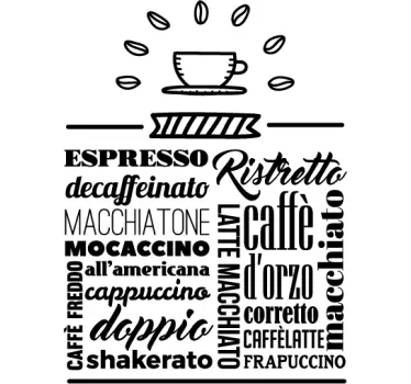 Adesivo cafe italiano - TenStickers