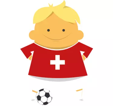 Adesivo calciatore Svizzera - TenStickers