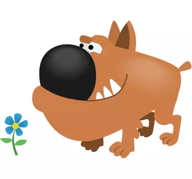 Adesivo cameretta bulldog marrone - TenStickers