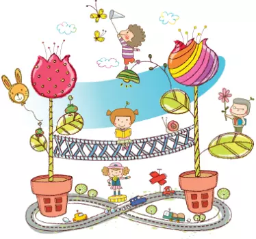 Adesivo cameretta città dei tulipani - TenStickers