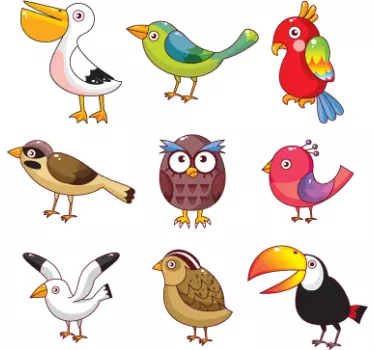 Adesivo cameretta collezione uccelli - TenStickers