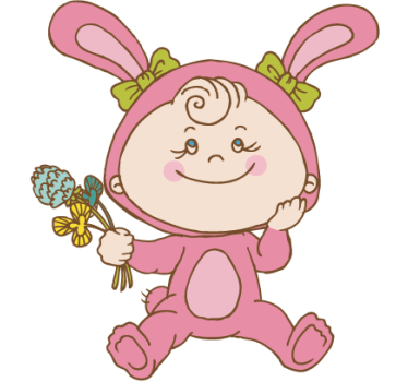 Adesivo cameretta costume da coniglio - TenStickers