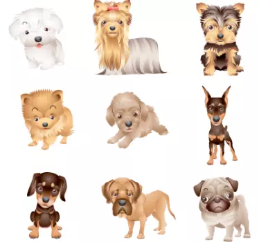 Adesivo cameretta cuccioli - TenStickers