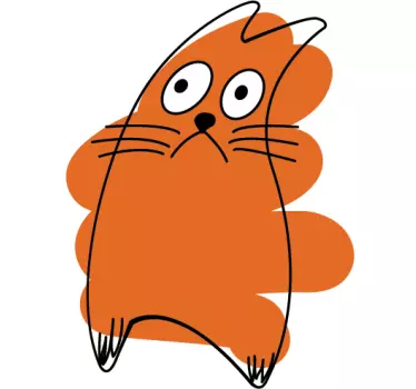 Adesivo cameretta gatto arancione - TenStickers