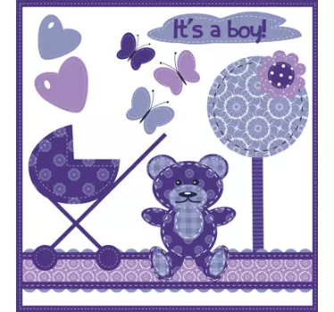 Adesivo cameretta neonato bambino carino - TenStickers