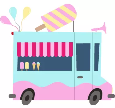 Adesivo camion dei gelati - TenStickers