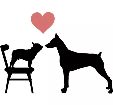 Adesivo cani innamorati - TenStickers