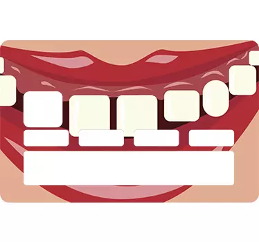 Adesivo carta di credito bocca fantasiosa - TenStickers