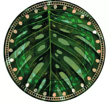 Adesivo murale orologio reale decorazione giungla - TenStickers