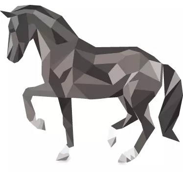 Adesivo Cavallo Origami - TenStickers