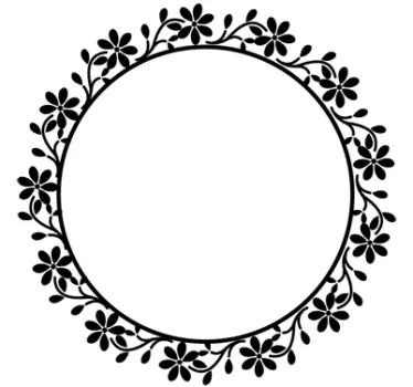 Adesivo cerchio fiori - TenStickers