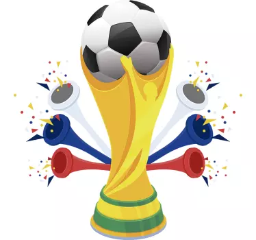 Adesivo coppa del mondo pallone - TenStickers