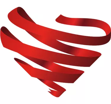 Adesivo cuore lotta AIDS - TenStickers