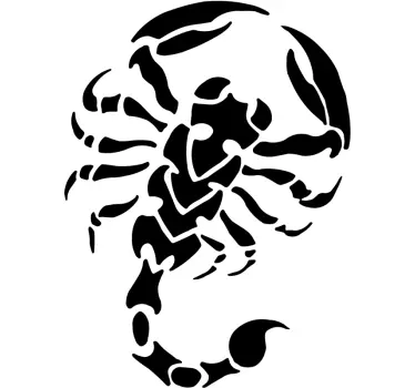 Adesivo da parete insetto tribale scorpione - TenStickers