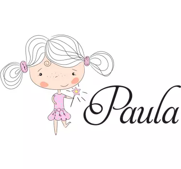 Adesivo da parete personalizzabile fata - TenStickers