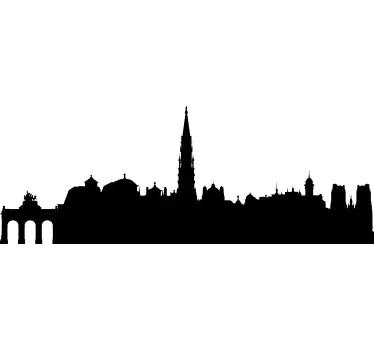 Adesivo decoraivo silhouette Bruxelles - TenStickers