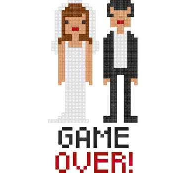 Adesivo decorativi sposi game over - TenStickers