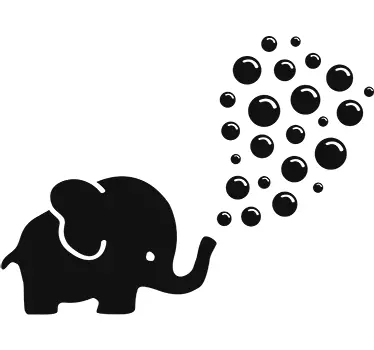 Adesivo decorativo elefante che soffia bolle - TenStickers