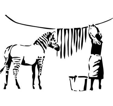 Adesivo decorativo Banksy Zebra - TenStickers