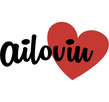 Adesivo decorativo Ai lov iu - TenStickers