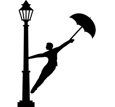 Adesivo decorativo Ballo sotto la Pioggia - TenStickers