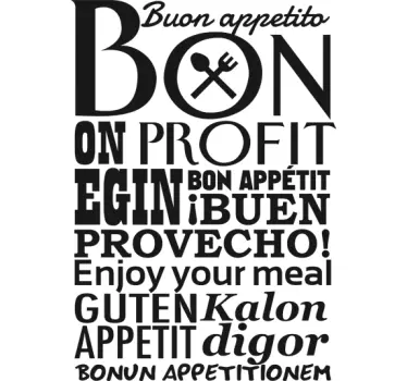 Adesivo decorativo buon appetito - TenStickers