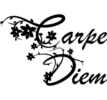 Adesivo decorativo Carpe Diem floreale - TenStickers