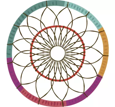 Adesivo decorativo cerchio geometrico colorato - TenStickers