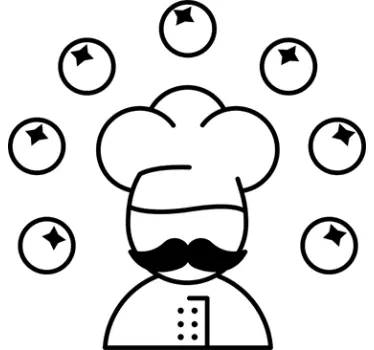 Adesivo cucina chef giocoliere - TenStickers
