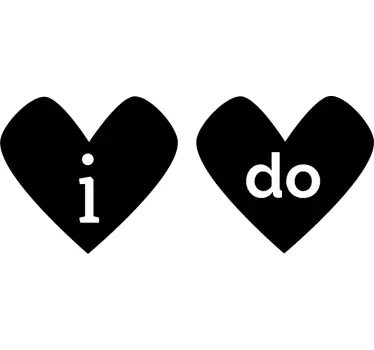 Adesivo decorativo cuore I do - TenStickers