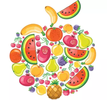 Adesivo decorativo disegno con frutta - TenStickers