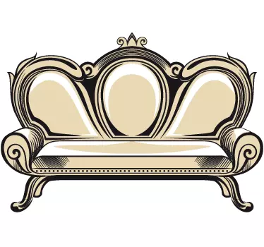 Adesivo decorativo divano elegante classico - TenStickers