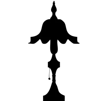 Adesivo decorativo elegante silhouette della lampada - TenStickers