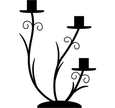 Adesivo decorativo elegante silhouette floreale - TenStickers