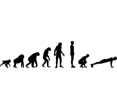 Adesivo decorativo evoluzione burpee - TenStickers