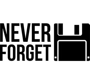 Adesivo decorativo floppy never forget - TenStickers